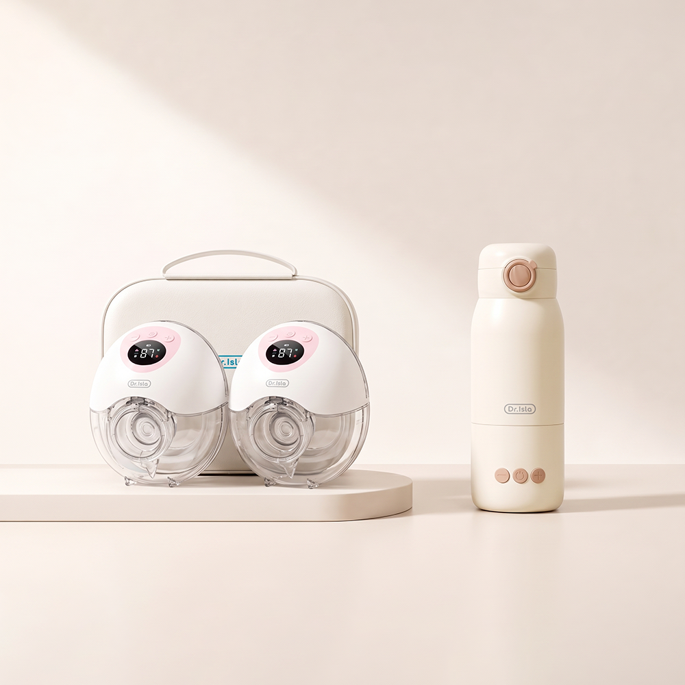 Pump & Go Bundle: EB50D Double Breast Pump Set + TC10 Portable Baby Formula Kettle